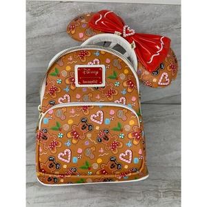 Loungefly Disney Gingerbread Mickey & Minnie Mini-Backpack and Ears Headband Set